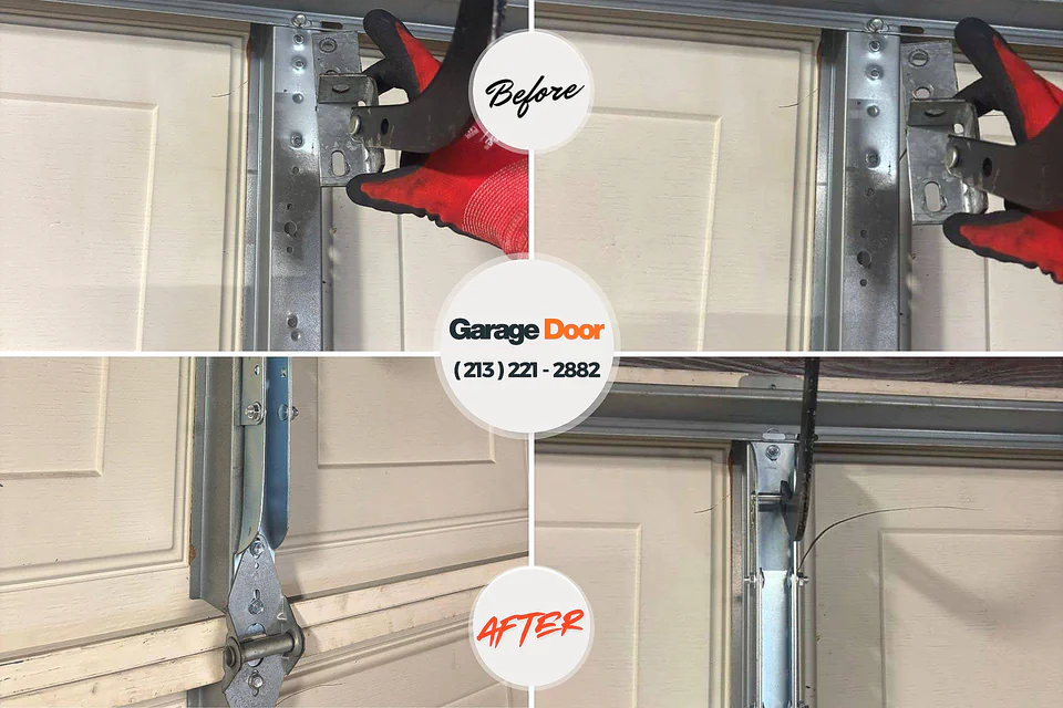 Before and after: garage door repair Bryn Athyn, PA